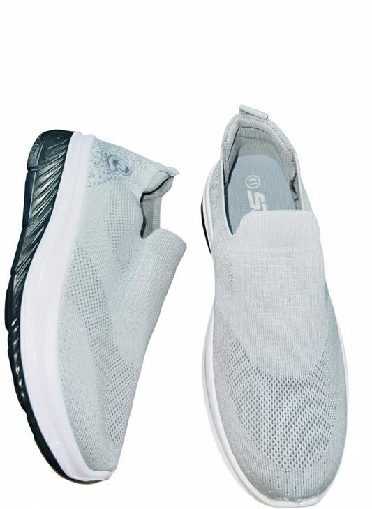 Men's Skecher light grey color with white and black sole