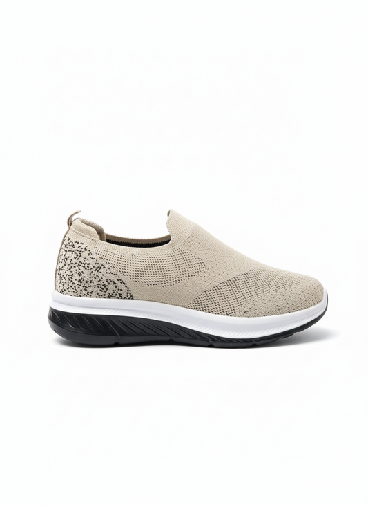 Men's Skecher light beige color with white and black sole